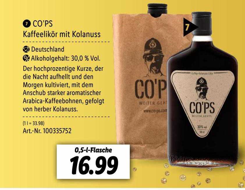 Co&amp;#39;ps Kaffeelikör Mit Kolanuss Angebot bei Lidl