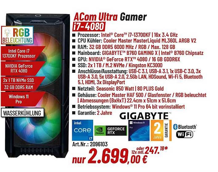 Acom Ultra Gamer I7-4080 Angebot bei ACom PC - 1Prospekte.de