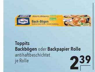 Toppits Backpapier 8 M Rolle, 38 Cm Breit – Antihaft-Struktur, Beidseitig Silikonbeschichtet, Hitzebeständig Bis 220°C (2er Pack)