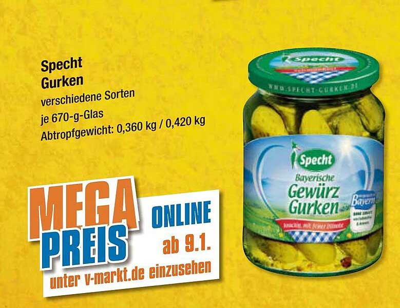 Specht Gurken Angebot bei VMarkt 1Prospekte.de