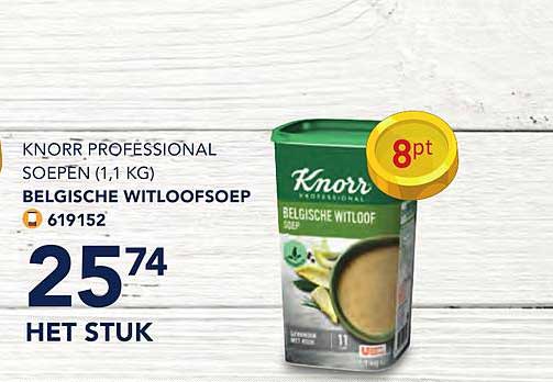 Bidfood Knorr Professional Soepen 1,1 Kg Belgische Witloofsoep