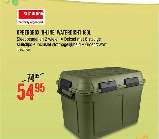 HandyHome Opbergbox 'q-line' Waterdicht 160l Sunware