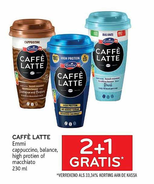 Alvo Caffè Latte Emmi Cappuccino, Balance, High Protein Of Macchiato 2+1 Gratis