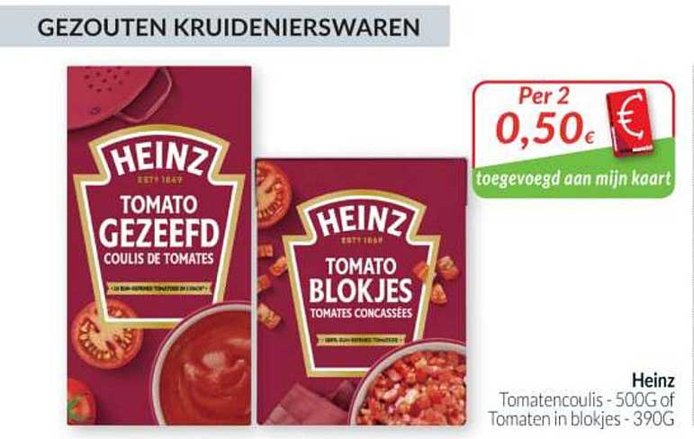 Intermarché Heinz Tomatencoulis, Tomaten In Blokjes