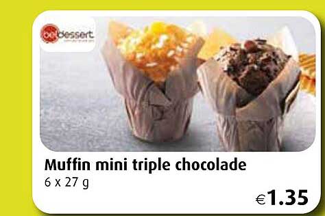 Aronde Muffin Mini Triple Chocolade