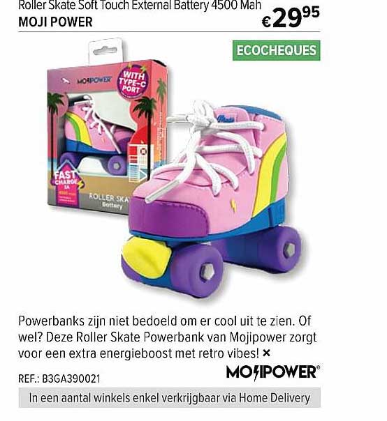 AS Adventure Roller Skate Soft Touich External Battery 4500 Mah Moji Power