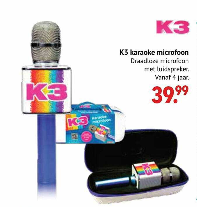 andere leider Wijzerplaat K3 Karaoke Microfoon Aanbieding bij De Kinderplaneet