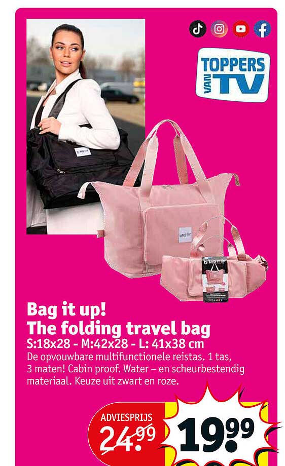 Kruidvat Bag It Up! The Folding Travel Bag