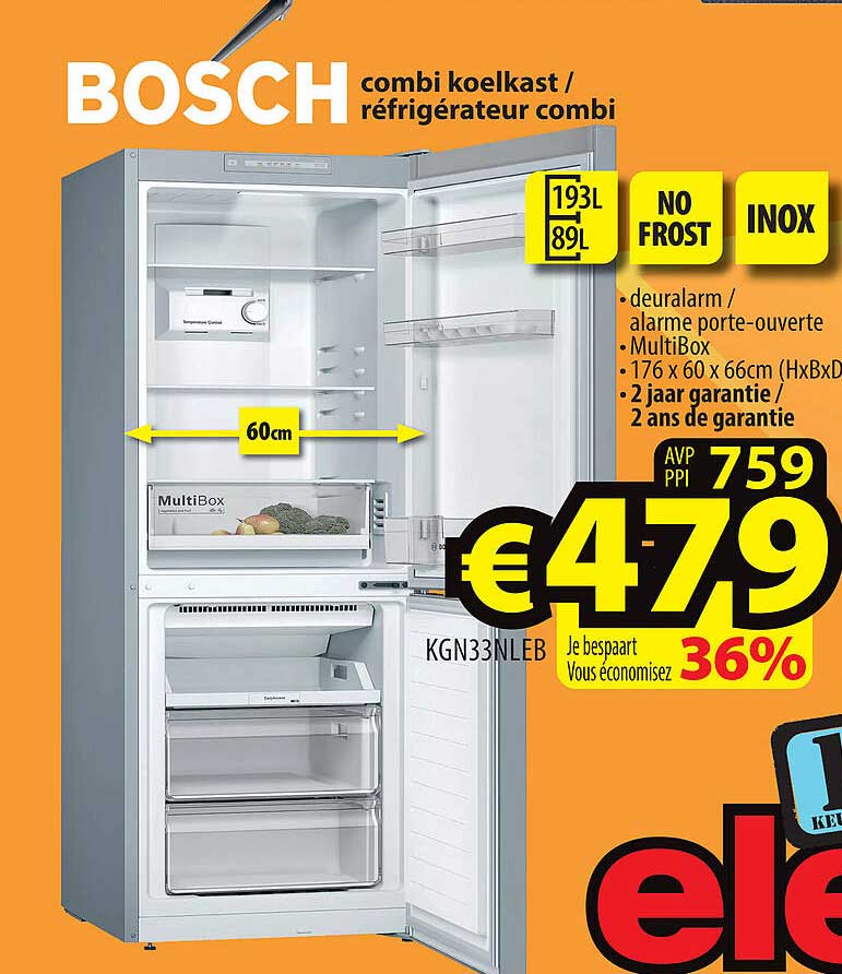 ElectroStock Bosch Combi Koelkast