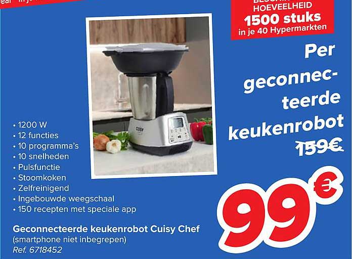 Carrefour Geconnecteerde Keukenrobot Cuisy Chef