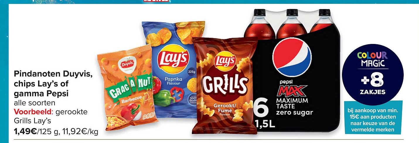 Carrefour Market Pindanoten Duyvis Chips Lays Of Gamma Pepsi
