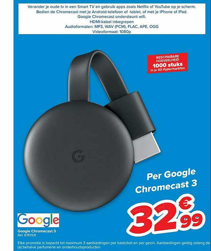 Hyper Carrefour Google Chromecast 3