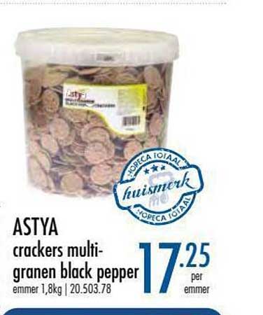Horeca Totaal Astya Crackers Multi Granen Black Pepper