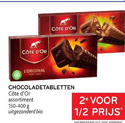 Alvo Chocoladetabletten Côte D'or