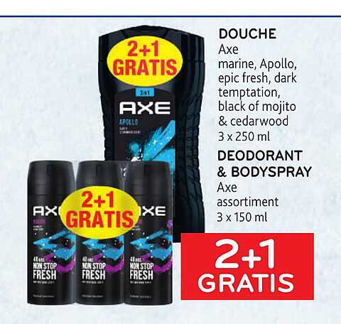 Alvo Douche Axe, Deodorant & Bodyspray Axe