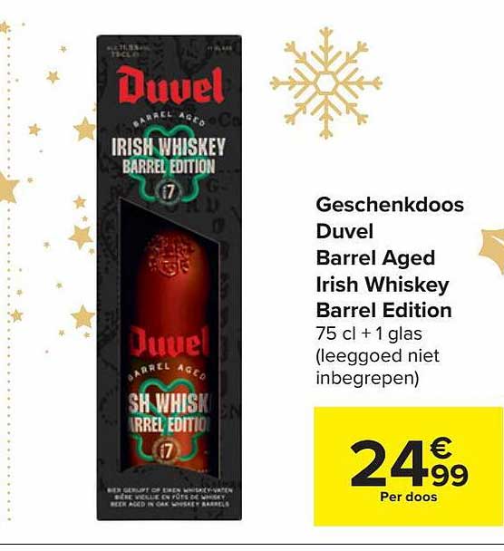 Carrefour Geschenkdoos Duvel Barrel Aged Irish Whiskey Barrel Edition