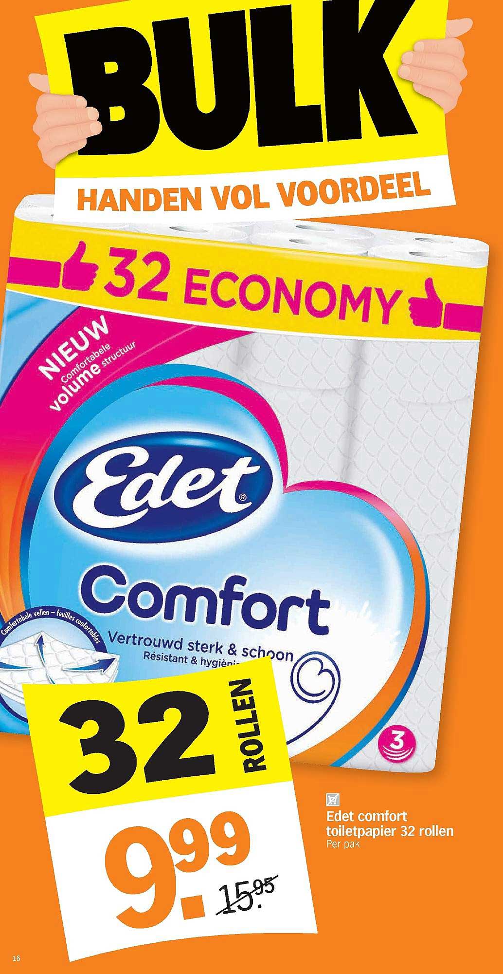 Albert Heijn Edet Comfort Toiletpapier 32 Rollen