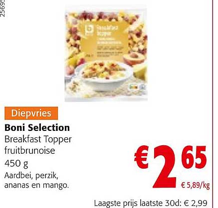 Colruyt Boni Selection Breakfast Topper Fruitbrunoise 450 G