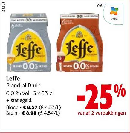 Colruyt Leffe Blond Of Bruin 0,0% Vol