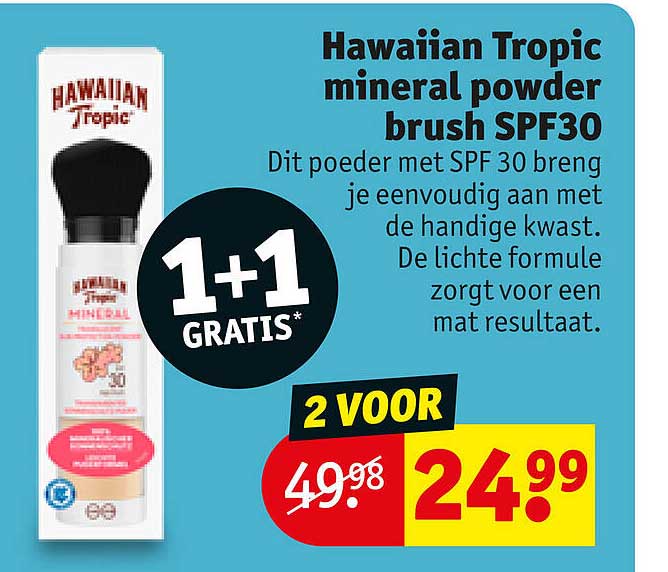 Kruidvat Hawaiian Tropic Mineral Powder Brush Spf30
