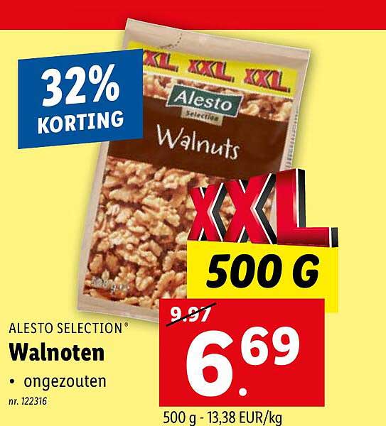 Alesto Selection Walnoten Aanbieding bij Lidl - AanbiedingenFolders.be