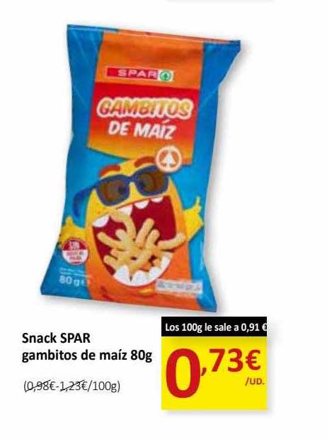 Spar Online. Snack SPAR Gambitos Milho 80gr