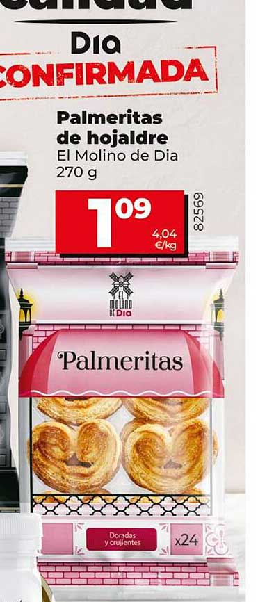 Oferta Palmeritas De Hojaldre El Molino De Dia en Dia Supermercados 
