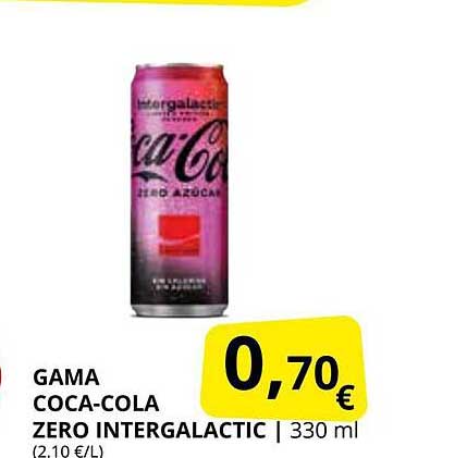 Supermercados MAS Gama Coca-cola Zero Intergalactic