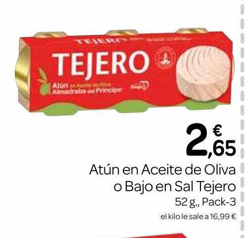 Supermercados El Jamón Atún En Aceite De Oliva O Bajo En Sal Tejero