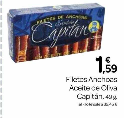 Supermercados El Jamón Filetes Anchoas Aceite De Oliva Capitán