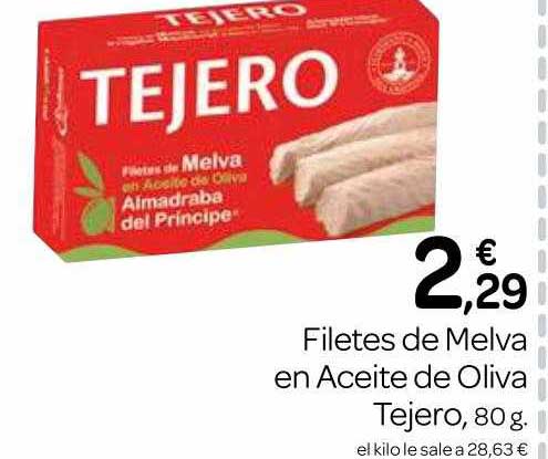 Supermercados El Jamón Filetes De Melva En Aceite De Oliva Tejero