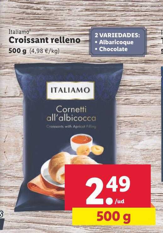Oferta Italiamo Croissant Relleno en LIDL