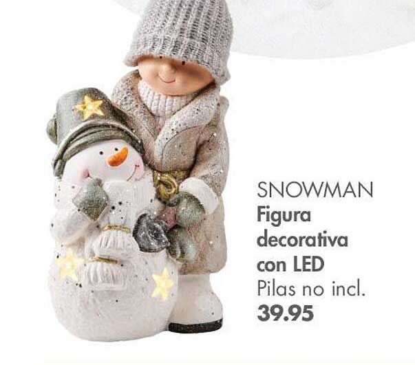 Casa Snowman Figura Decorativa Con Led