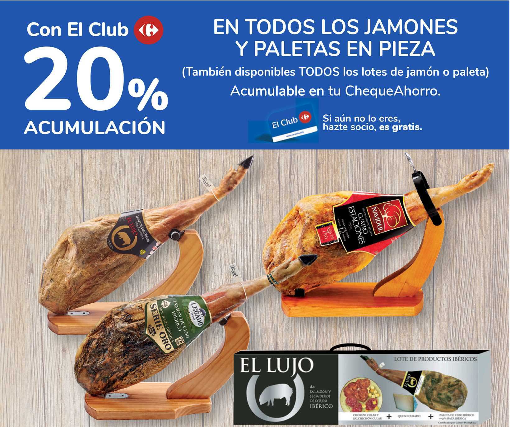 Carrefour 20% Acumulación En Todos Los Jamones Y Paletas En Pieza
