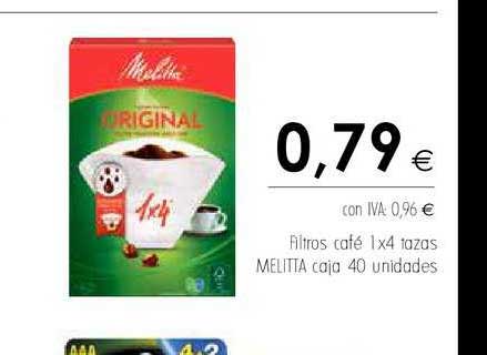 Comprar Filtro cafe melitta 1x4/80 en Cáceres