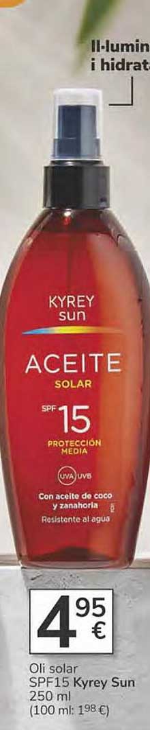 Consum Oli Solar Spf15 Kyrey Sun