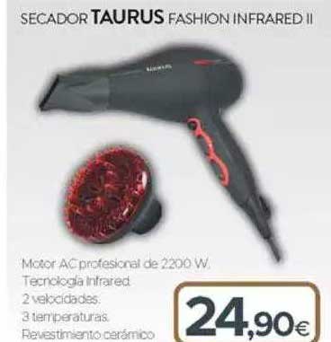 Oferta Secador Taurus Fashion Infrared Ii en Tien 21
