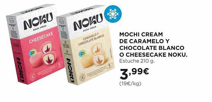 El Corte Inglés Mochi Cream De Caramelo Y Chocolate Blanco O Cheesecake Noku