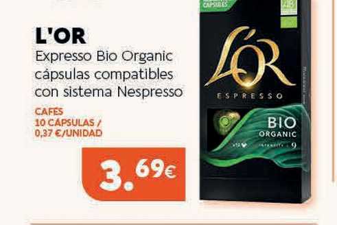Oferta L'or Expresso Bio Organic Cápsulas Compatibles Con Sistema Nespresso  en Hiperber