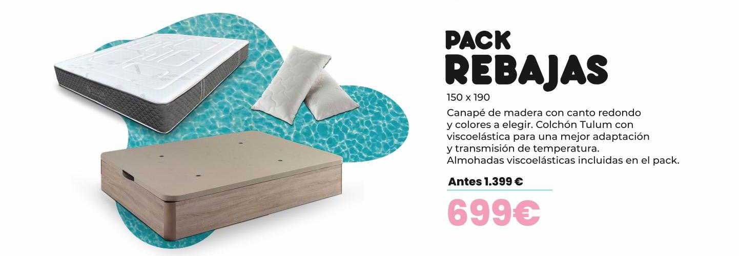OKSofas Pack Rebajas Canapé De Madera Con Canto Redondo Y Colores A Elegir