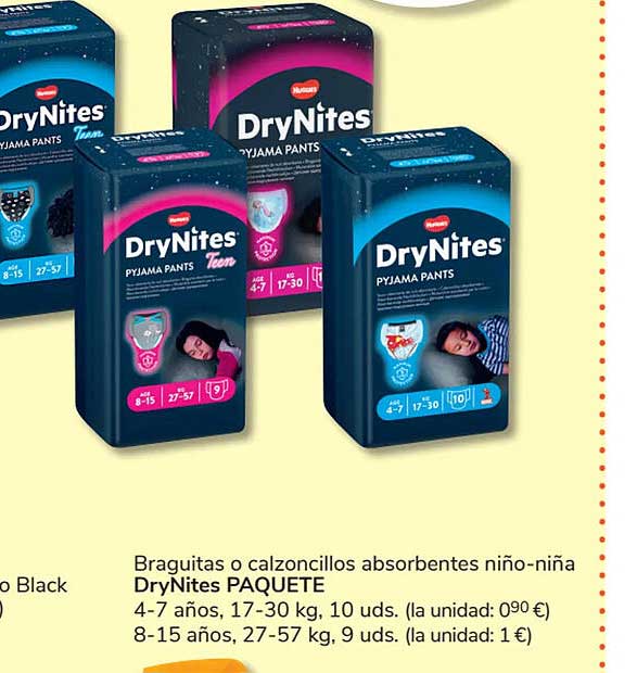 Huggies DryNites Calzoncillos absorbentes para niño 8-15 (27-57 kg