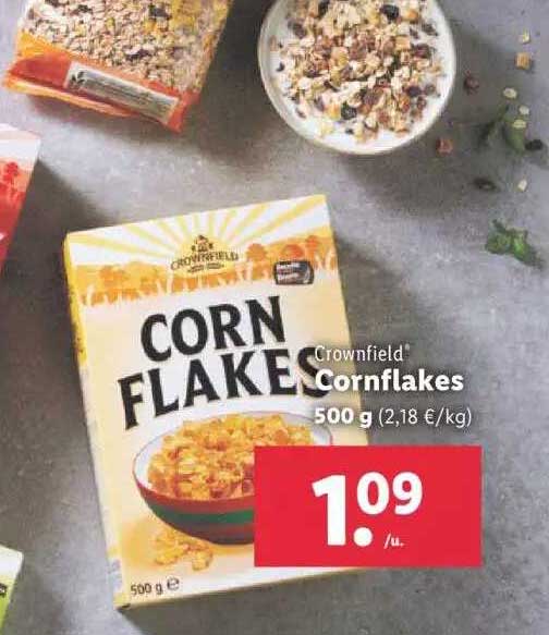 Oferta Crownfield Cornflakes en LIDL