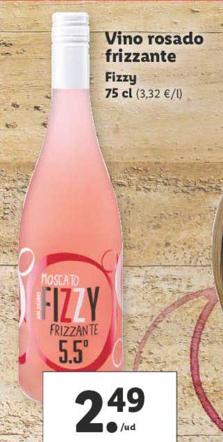Oferta Vino Rosado Frizzante Fizzy LIDL 75 en Cl