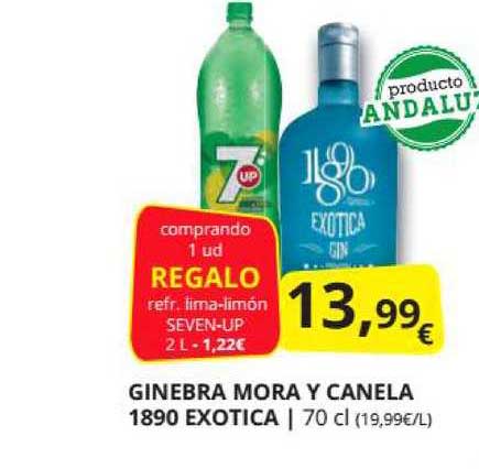 Oferta Ginebra Mora Y Canella 10 Exotica 70 Cl En Supermercados Mas