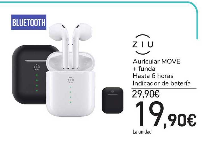 ZIU Move Wireless - Earphones BT - Carga inalámbrica - negro