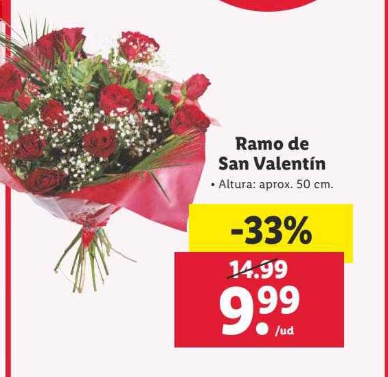 Oferta Ramo De Tulipanes ∕ Rosa ∕ Ramo De Rosas ∕ Ramo De San Valentín en  LIDL
