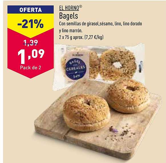 Oferta El Horno Bagels en ALDI