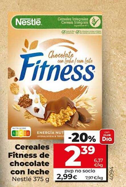 La Plaza De DIA Cereales Fitness De Chocolate Con Leche Nestlé