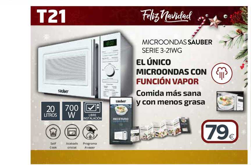 Oferta Microondas Sauber Serie 3 21wh en Tien 21