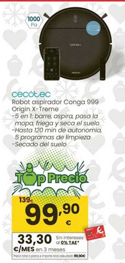 Conga 999 Origin X-Treme Robot aspirador Cecotec